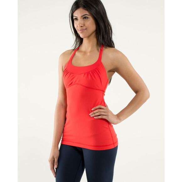 LULULEMON Scoop Me Up Tank II Sz 6 Love Red - Picture 2 of 11